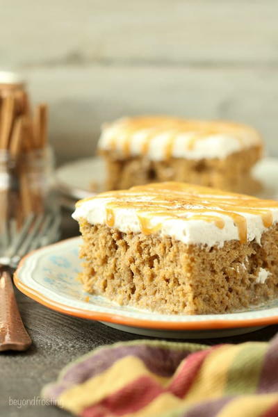 Pumpkin Spice Latte Poke Cake