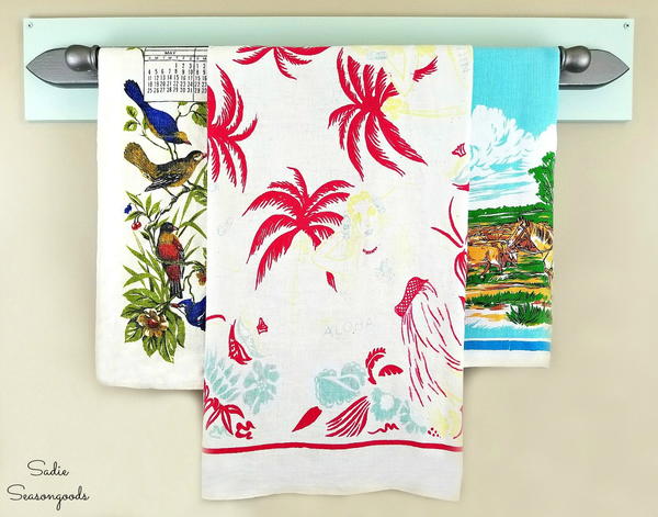 Upcycled Towel Rack Idea Upcycled Towel Rack Idea