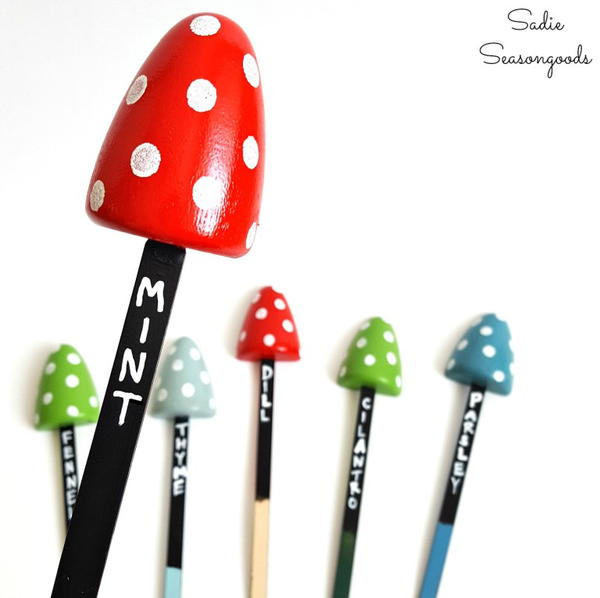 Upcycled Herb Garden Markers Upcycled Herb Garden Markers