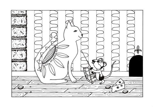 Knight Mouse Adult Coloring Page Knight Mouse Adult Coloring Page