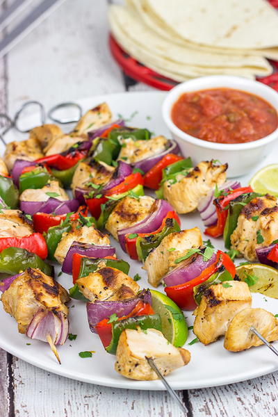 Grilled Chicken Fajita Kabobs Grilled Chicken Fajita Kabobs