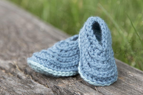 Ridged Baby Booties Ridged Baby Booties