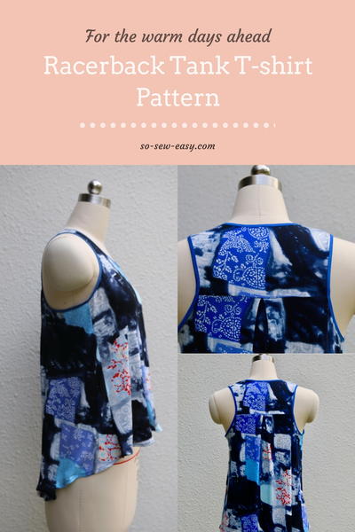 Racerback Tank T-Shirt Pattern Racerback Tank T-Shirt Pattern