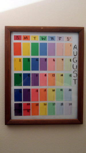 DIY Paint Swatch Calendar DIY Paint Swatch Calendar