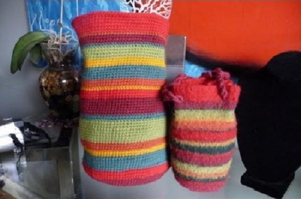 Striped Felted Purse Striped Felted Purse