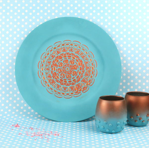 Upcycled Mandala Serving Dish Upcycled Mandala Serving Dish