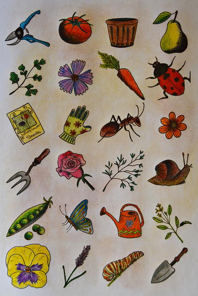 Garden World Adult Coloring Page Garden World Adult Coloring Page