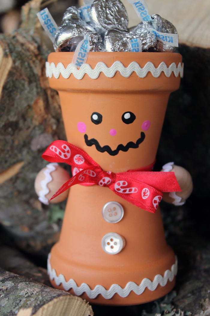 DIY Terra Cotta Gingerbread Man | AllFreeChristmasCrafts.com