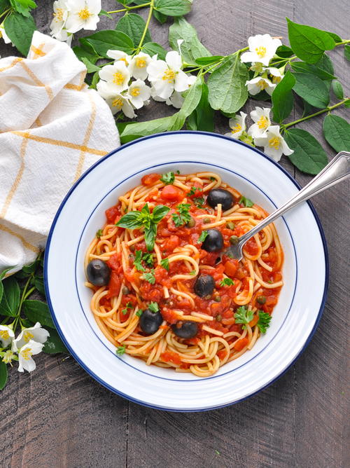 Easy Pasta Puttanesca Recipe Easy Pasta Puttanesca Recipe