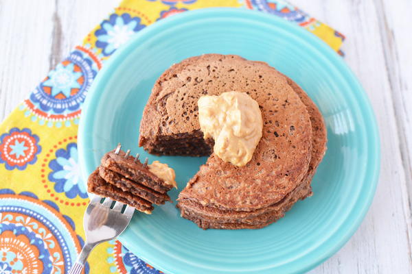 Delectable Chocolate Peanut Butter High Protein Pancakes Delectable Chocolate Peanut Butter High Protein Pancakes