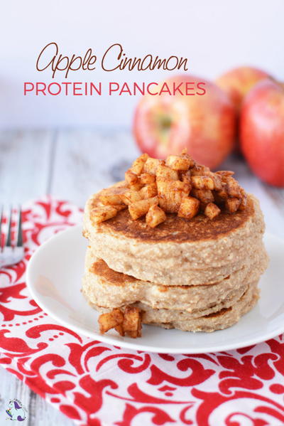 Luscious Apple Cinnamon Protein Pancakes
