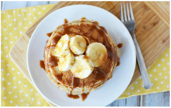 Mouth Watering Caramel Banana Protein Pancake Recipe