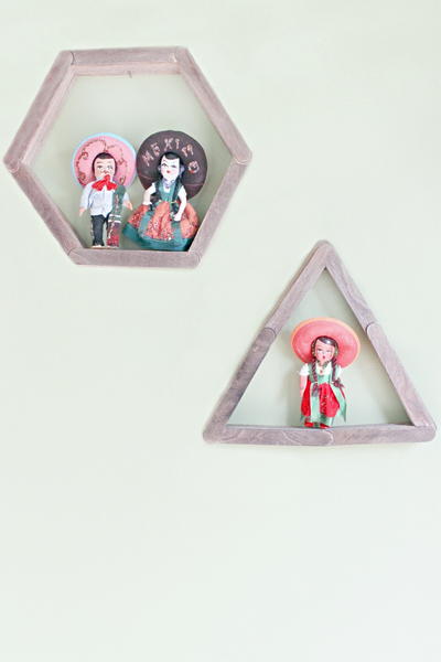 Craft Stick Shelves Wall Decor Craft Stick Shelves Wall Decor