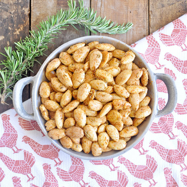 Roasted Spanish Almonds with Paprika Rosemary Roasted Spanish Almonds with Paprika & Rosemary