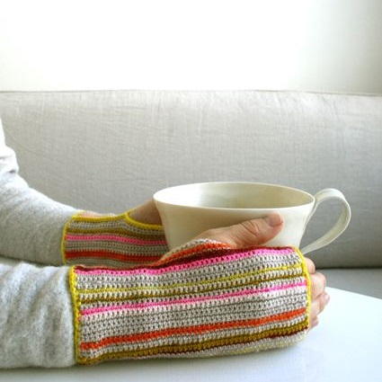Striped Hand Warmers Striped Hand Warmers
