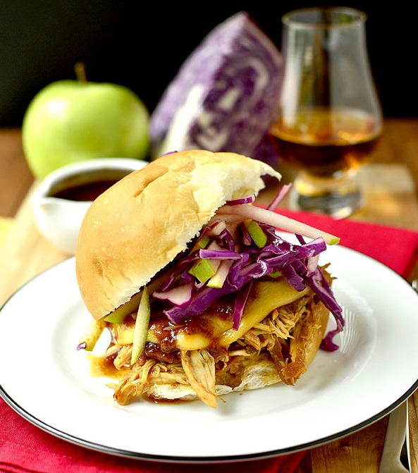 Bourbon Chicken Sandwiches with Crunchy Apple Slaw Bourbon Chicken Sandwiches with Crunchy Apple Slaw