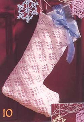 A Lacy Crochet Stocking A Lacy Crochet Stocking