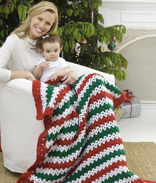 Christmas Striped Throw Christmas Striped Throw