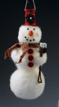 Glistening Snowman Ornament