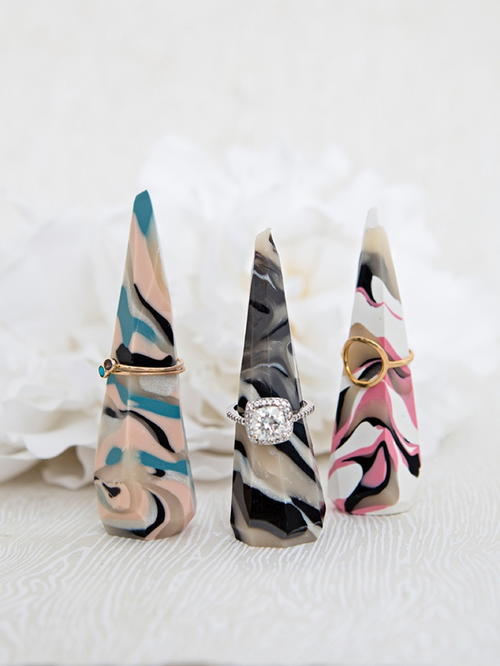 Clay Marble Ring Stands Clay Marble Ring Stands