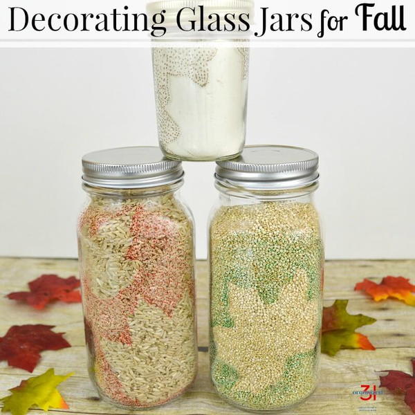 Decorating Glass Jars for Fall Decorating Glass Jars for Fall