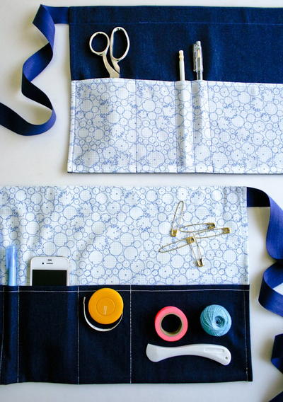 Chambray DIY Crafters Apron Chambray DIY Crafters Apron