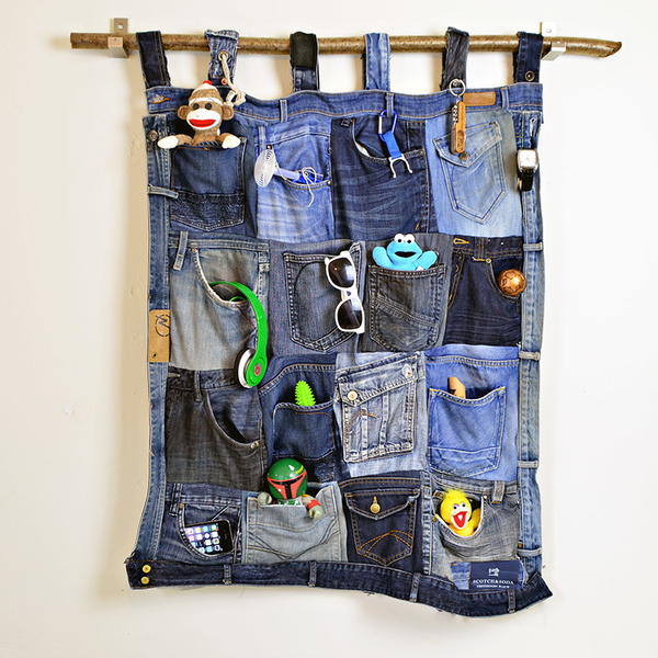 Denim Pocket Wall Organiser Denim Pocket Wall Organiser