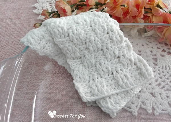 Crochet Basketweave Stitch Dishcloth Crochet Basketweave Stitch Dishcloth