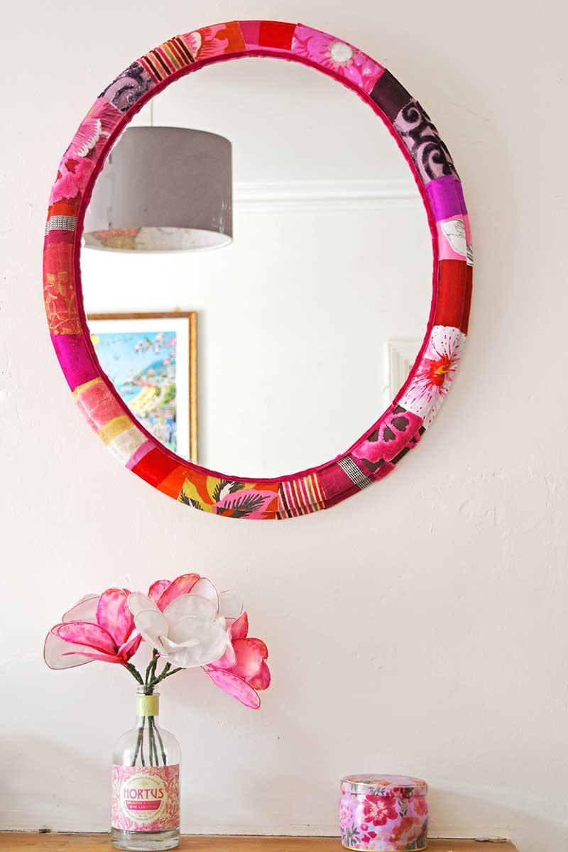 Fabric Decoupage Mirror