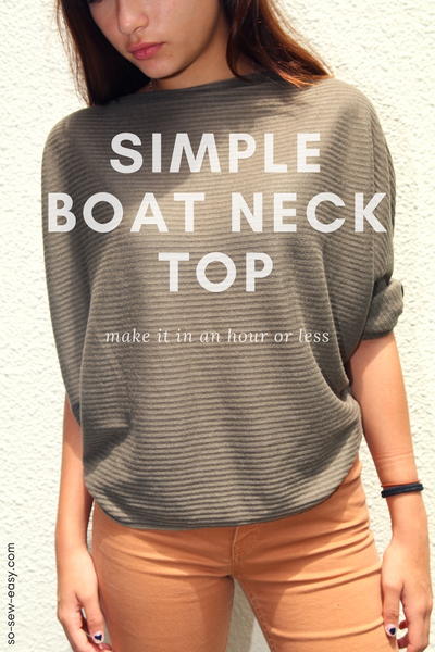 FREE Simple Boat Neck Top Pattern FREE Simple Boat Neck Top Pattern