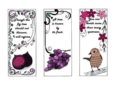 Religiously Inspired Bookmark Coloring Templates