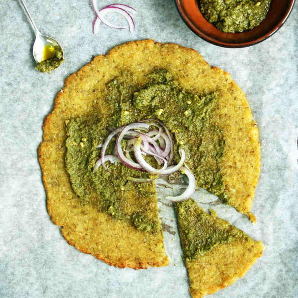 AIP Cauliflower Pizza Recipe with Pesto AIP Cauliflower Pizza Recipe with Pesto