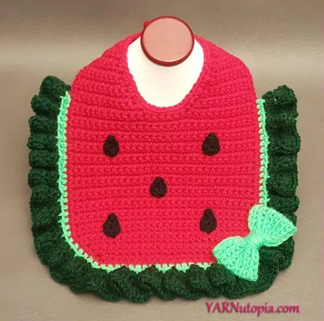 Watermelon Baby Bib Crochet Pattern