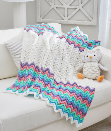 Rippling Rainbow Blanket Pattern