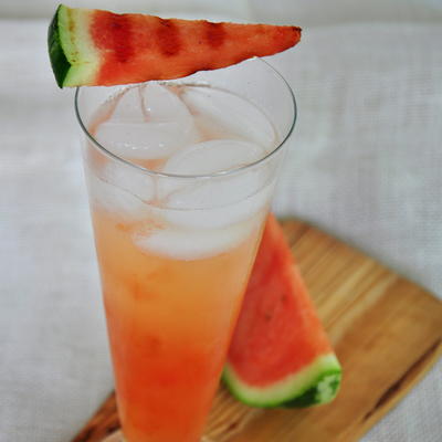Ginger and Grilled Watermelon Cocktail