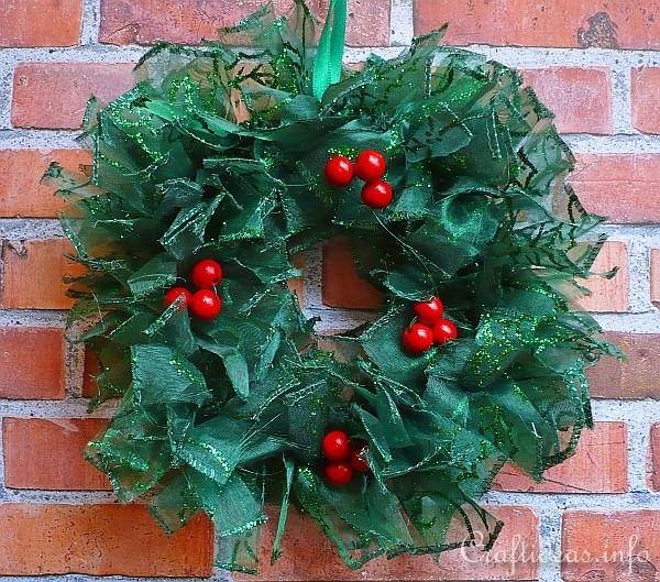 Glittery Ribbon Wreath