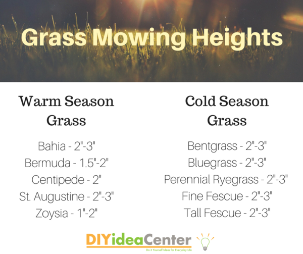 Grass Mowing Heights Grass Mowing Heights