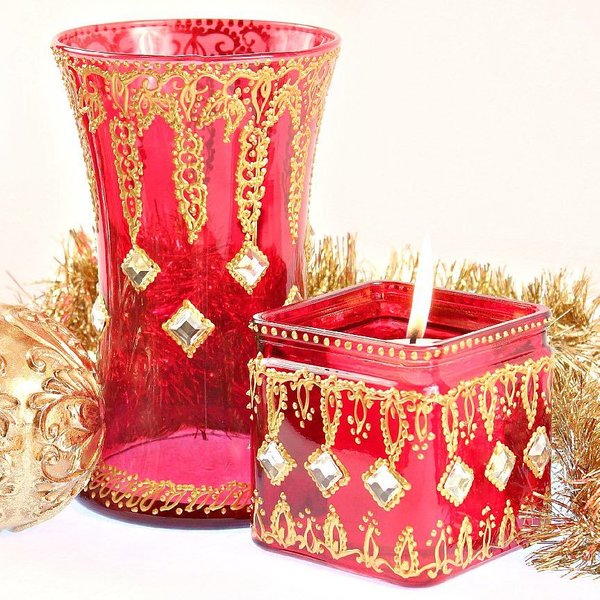 Faux Stained Glass DIY Vases Faux Stained Glass DIY Vases