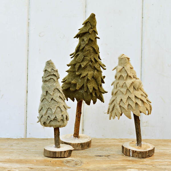 Upcycled Felt Christmas Trees Upcycled Felt Christmas Trees