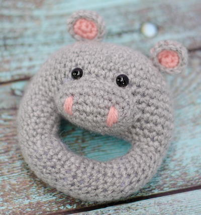 Hippo Crochet Rattle Pattern