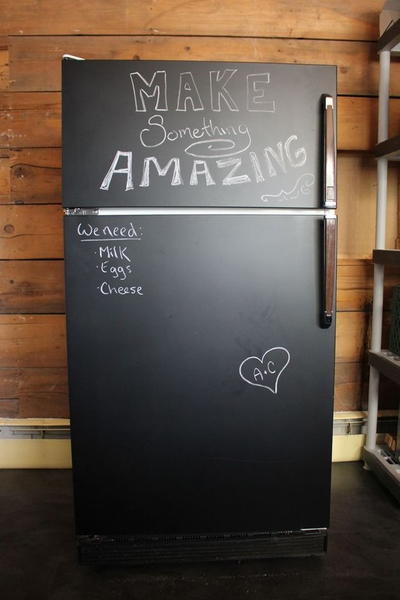 4-Step Chalkboard Fridge Makeover 4-Step Chalkboard Fridge Makeover
