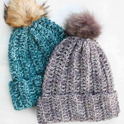 Easy Knit Look Crochet Hat Pattern