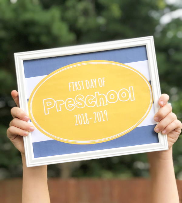 First Day of School Printable Signs First Day of School Printable Signs