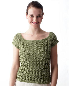 knit patterns eyelet knitting lace easy pattern favecrafts tank tops cable spring afghan lacy sweater materials
