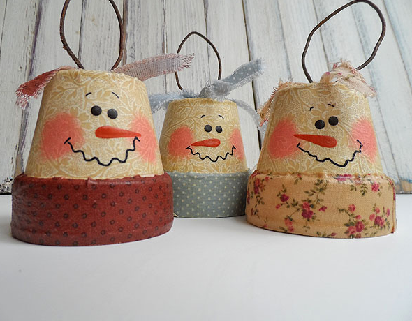 Clay Pot Snowmen Clay Pot Snowmen