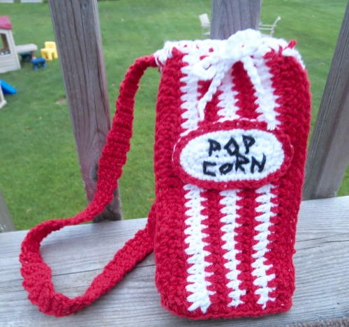 Movie Night Crochet Popcorn Bag Movie Night Crochet Popcorn Bag