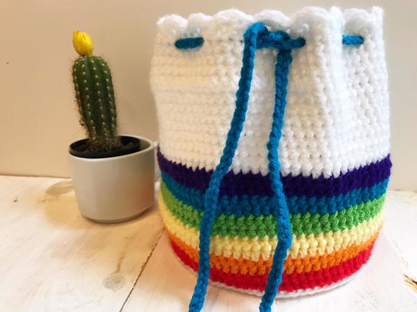Rainy Day Rainbow Drawstring Bag Rainy Day Rainbow Drawstring Bag