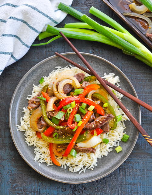 Dump-and-Bake Chinese Pepper Steak Dump-and-Bake Chinese Pepper Steak