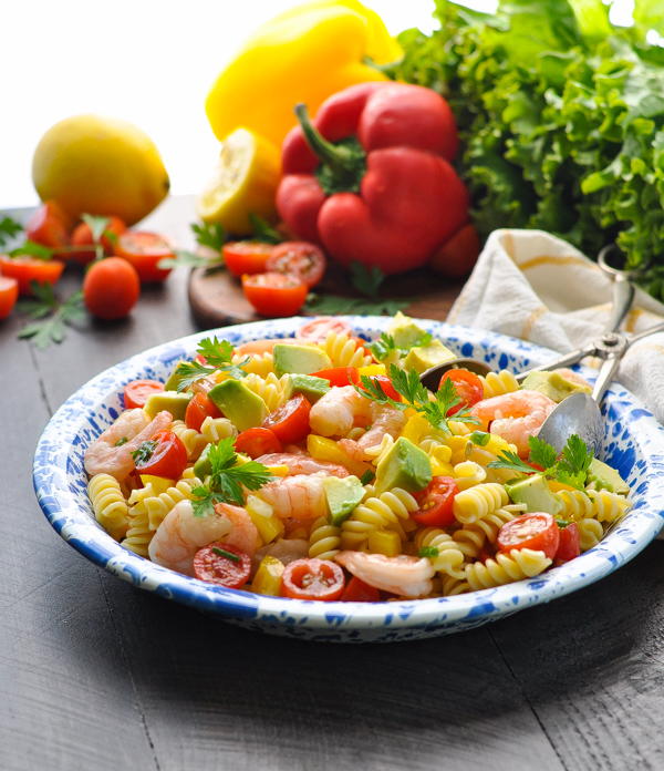 Avocado Shrimp Pasta Salad