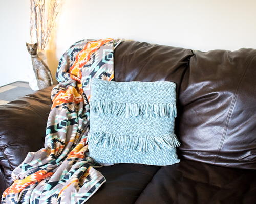 Fringed Throw Pillow Fringed Throw Pillow